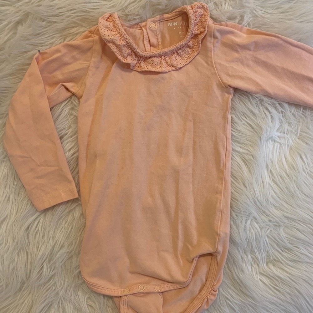 Peach Ruffle Bodysuit
